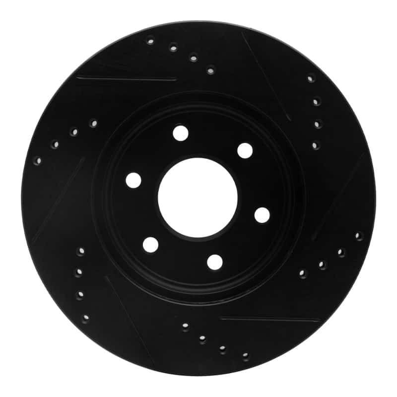 R1 Concepts — R1 05-25 Nissan Pathfinder Front Left Drilled & Slotted Black Brake Rotor
R1 Brake Rotor Drill - view 5