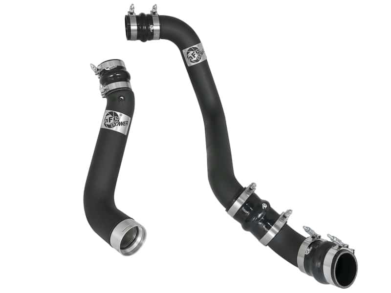 aFe — aFe BladeRunner 3in/3-1/2in Black Intercooler Tubes Hot/Cold 2017 GM Diesel Trucks V8 6.6L (td) L5P
Charge Pipe Kit - view 1
