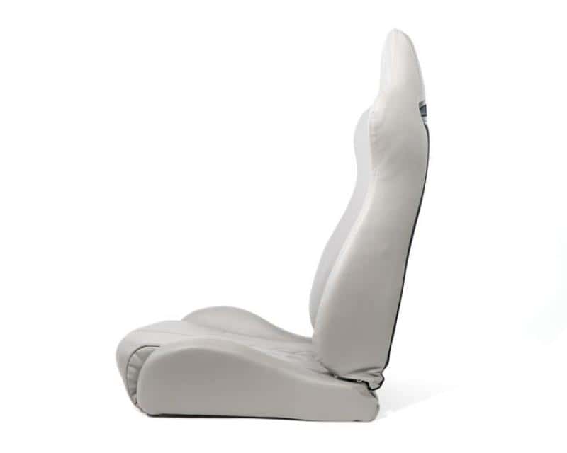 NRG — NRG Reclinable Sport Seats (Pair) The Arrow Grey Vinyl w/ Pressed NRG logo w/ Grey Stitch - view 2
