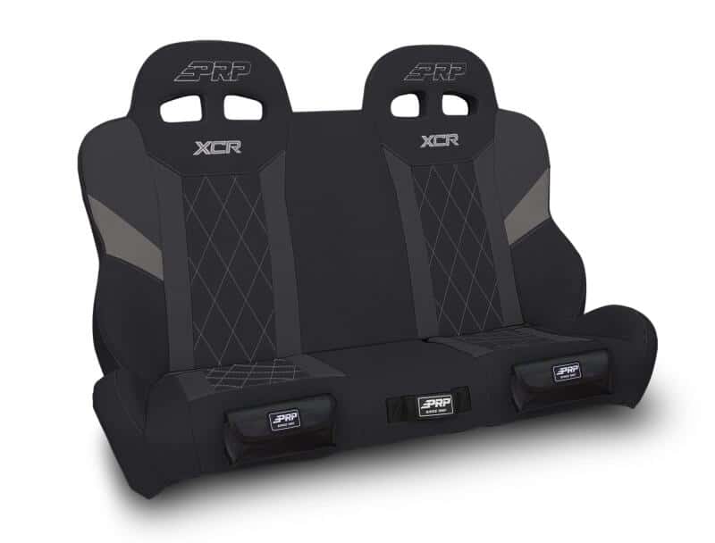 PRP Seats — PRP Polaris RZR XCR Quick Release Rear Suspension Bench Seat Diamond Stich - Blk/Gray - view 1