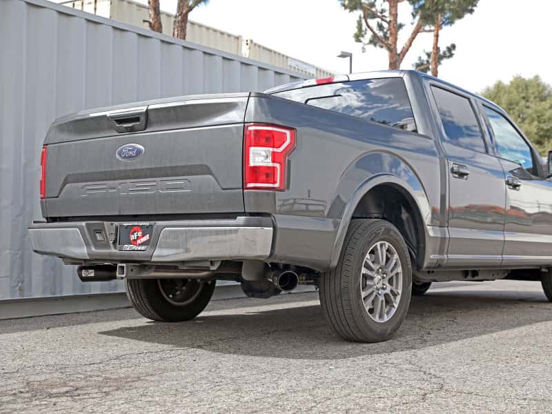 aFe — aFe Gemini XV 3in 304 SS Cat-Back Exhaust 15-20 Ford F-150 V6 2.7L/3.5 w/ Black Tips
Cat-Back Exhaust - view 4