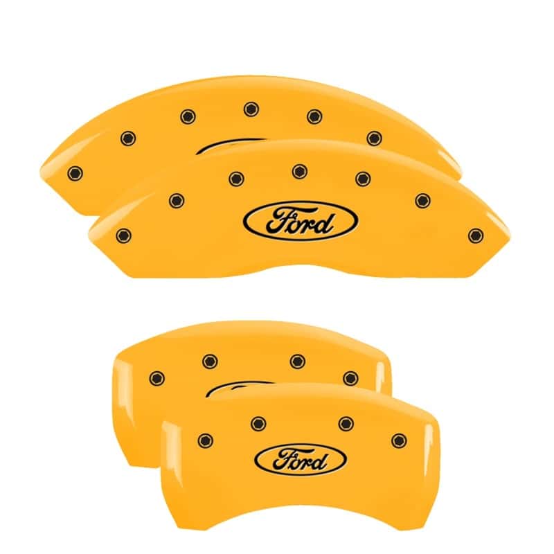 MGP — MGP 4 Caliper Covers Engraved Front & Rear Oval logo/Ford Yellow finish black ch
Caliper Covers - view 1