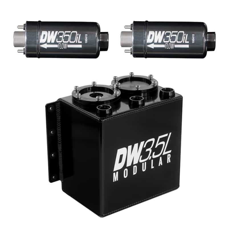DeatschWerks — DeatschWerks 3.5L Modular Surge Tank (Incl. 2 DW350iL In-Line Fuel Pump) - view 1