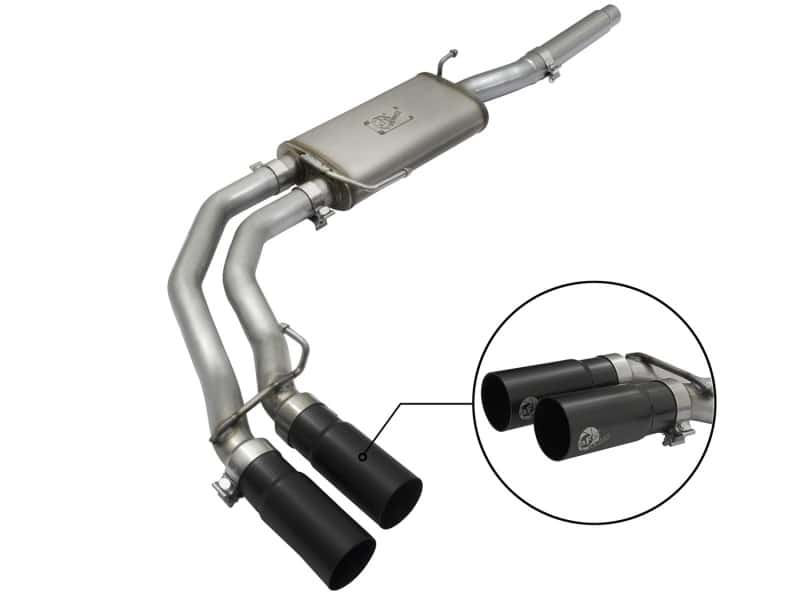 aFe — aFe Rebel Exhausts Cat-Back SS Ford F-150 04-08 V8 4.6/5.4L w/ Black Tips
Cat-Back Exhaust - view 1