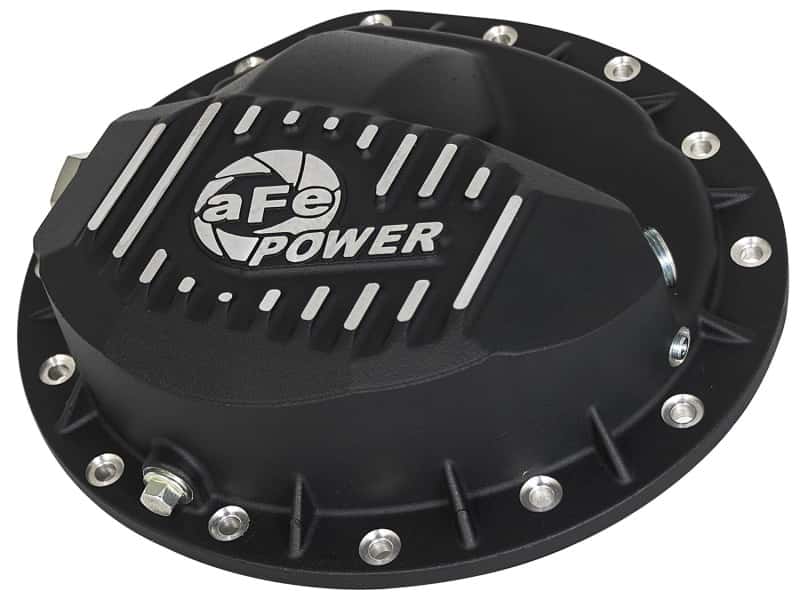 aFe — aFe Power Pro Series Rear Differential Cover Black w/Machined Fins 16-17 Nissan Titan XD(AAM 9.5-14)
Differential Cover - view 1