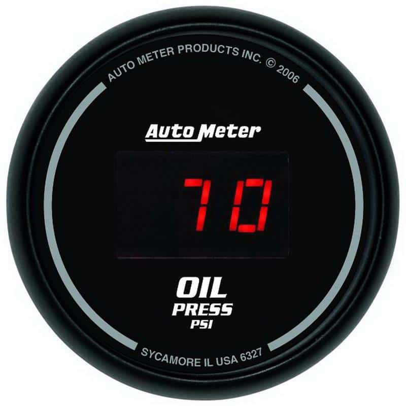 AutoMeter — Autometer Black 0-100 psi Digital Oil Pressure Gauge
2-1/16" OIL PRESS, 0 - view 1
