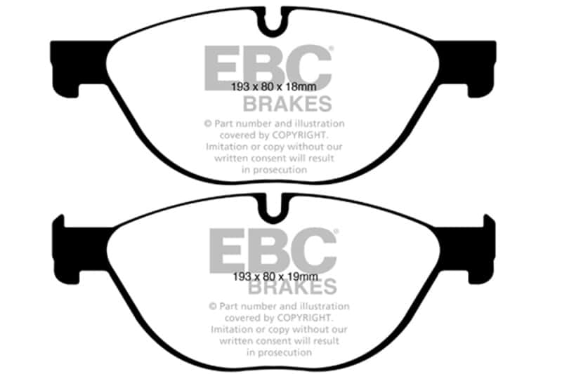 EBC — EBC 12-13 BMW 528 2.0 Turbo (F10) Performance Redstuff Front Brake Pads
Disc Brake Pad - view 1