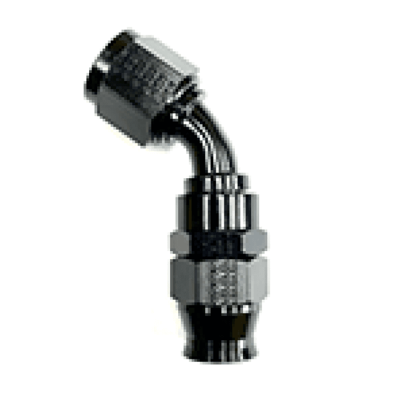 Fragola — Fragola -4AN Real Street 45 Degree Forged Hose End Black For PTFE Hose - view 1