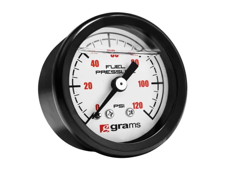Grams Performance — Grams Performance Universal 0-120 PSI Fuel Pressure Gauge - White Face - view 1