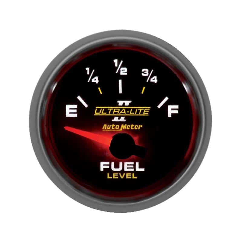 AutoMeter — Autometer Ultra-Lite II 52mm 240-33 OHMS Short Sweep Electronic Fuel Level Gauge
2-1/16" FUEL LEVEL, - view 3