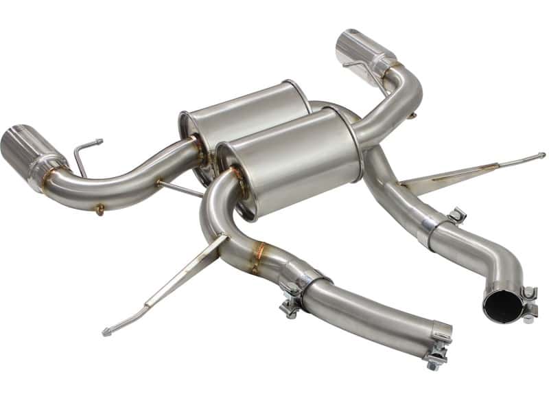 aFe — aFe MACHForce XP 2.5in Axle Back Stainless Exhaust w/ Polished Tips 07-13 BMW 335i 3.0L L6 (E90/92)
Axle-Back Exhaust - view 3