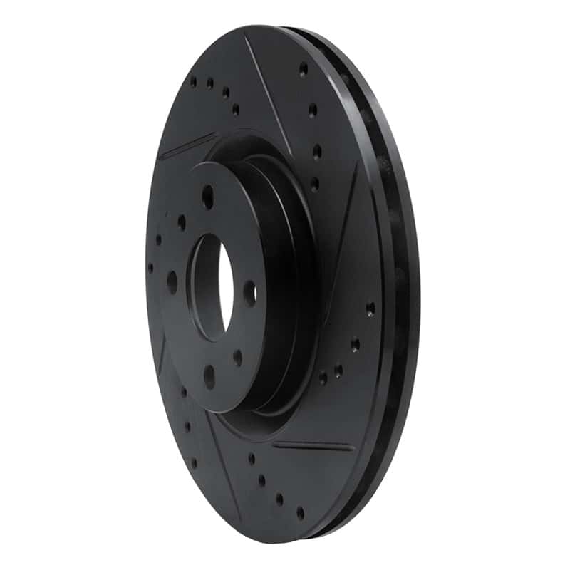 R1 Concepts — R1 2012-2019 Fiat 500E Front Right Drilled & Slotted Black Brake Rotor
R1 Brake Rotor Drill - view 2