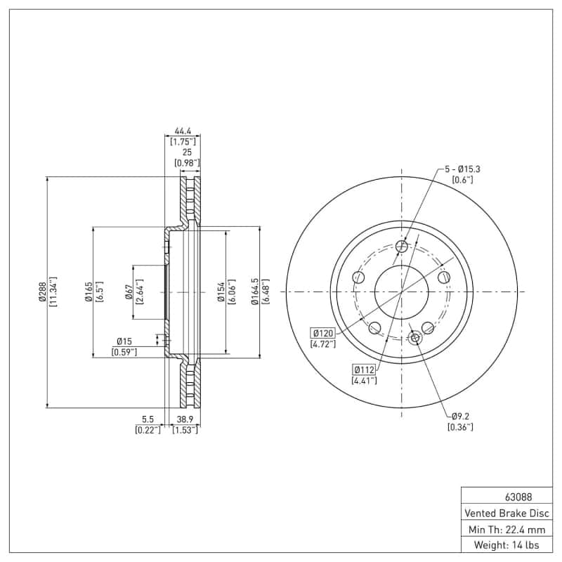 DFC — DFC 06-11 Mercedes-Benz B200 Front GeoSPEC Coated Rotor
DFC Brake Rotor - view 6