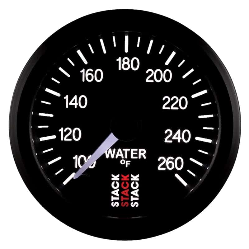 AutoMeter — Autometer Stack 52mm 100-260 Deg F 1/8in NPTF Male Pro Stepper Motor Water Temp Gauge - Black
Ga WT ProStpr B 260F - view 4
