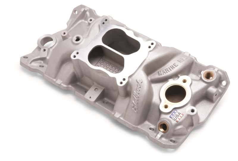 Edelbrock — Edelbrock Manifold SBC 23-Degree Marine RPM 1955-1986 w/ Brass
MANIFOLD - view 1
