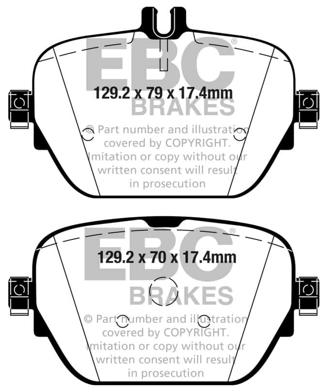 EBC — EBC 2019+ Mercedes-Benz CLS53 AMG (C257) 3.0L Turbo Redstuff Rear Brake Pads
Disc Brake Pad - view 1