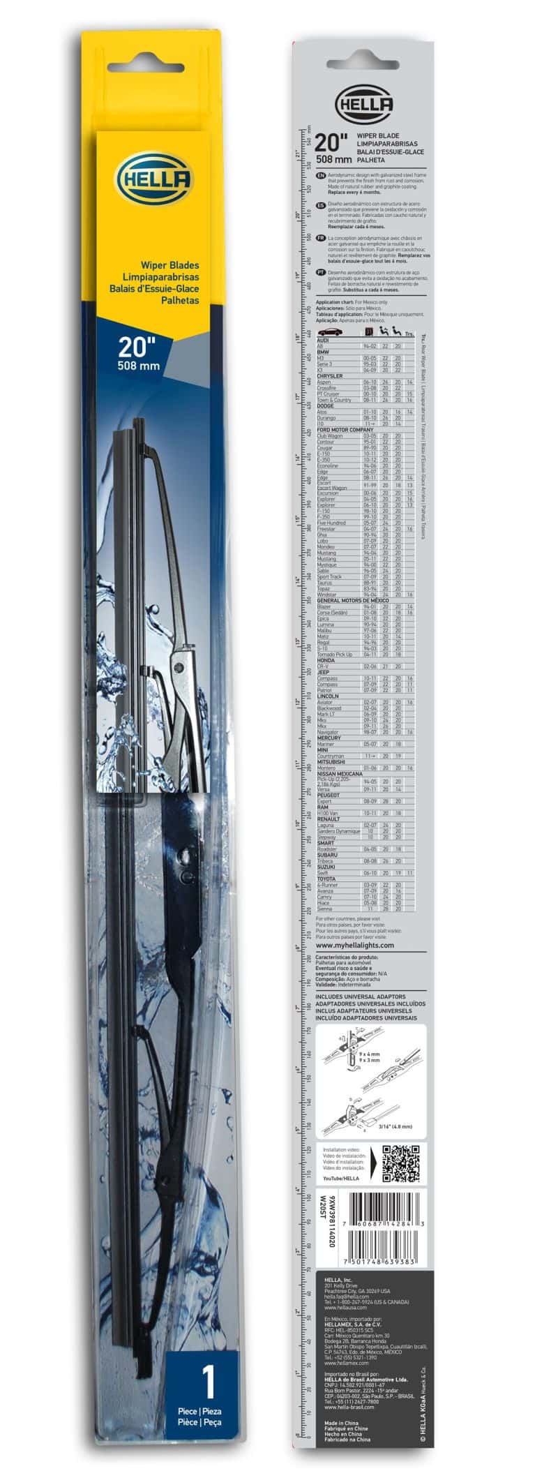 Hella — Hella Standard Wiper Blade 20in - Single - view 2
