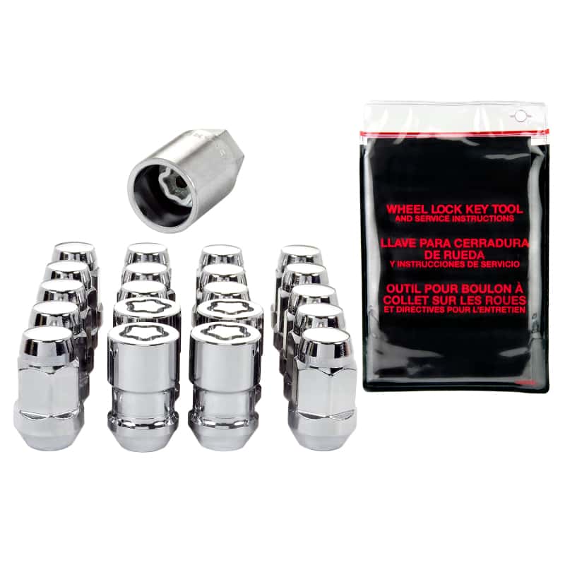 McGard — McGard 5 Lug Hex Install Kit w/Locks (Cone Seat Nut / Bulge) 1/2-20 / 3/4 Hex / 1.45in. L - Chrome - view 5