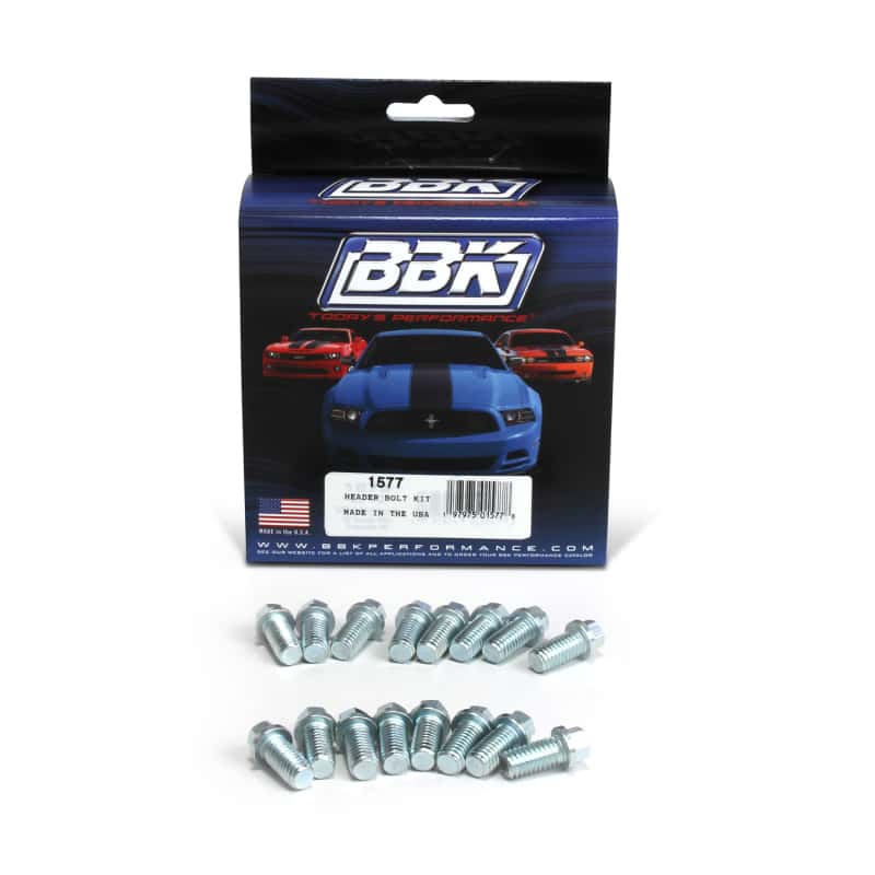 BBK — BBK Ford SBF 302 351W Exhaust Header Bolt Kit - 3/8-16 0.75in (16)
ExhstHdrBoltSet
Header Bolts - view 2