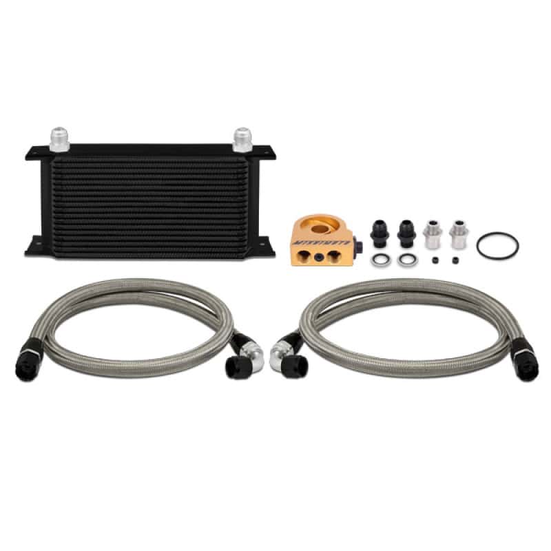 Mishimoto — Mishimoto Universal 19 Row Thermostatic Oil Cooler Kit - Black - view 3