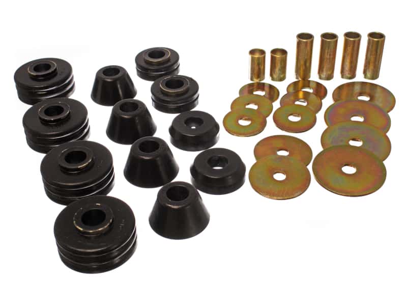 Energy Suspension — Energy Suspension 73-80 GM 1/2 Ton C-10/C1500 Pick Up 2WD Black Body (Cab) Mount Set
BodyMntBshKt - view 4