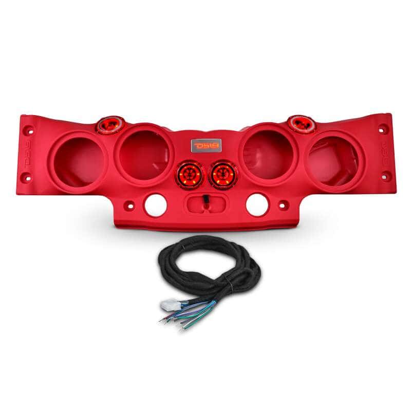 DS18 — DS18 2007-18 Jeep JK/JKU Soundbar Fits 4 x 8in Speakers (Not Included) Tweeters Drivers Included-Red - view 2