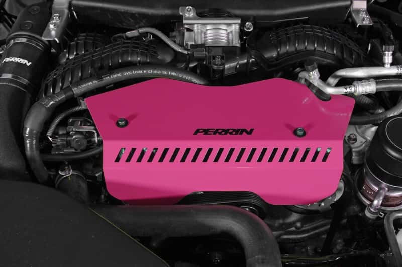 Perrin Performance — PERRIN 22-25 Subaru WRX Pulley Cover - Hyper Pink (TALL - For Use w/o PERRIN AOS) - view 4