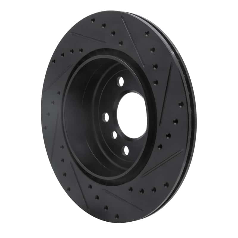 R1 Concepts — R1 11-16 BMW 535I Rear Left Drilled & Slotted Black Brake Rotor
R1 Brake Rotor Drill - view 4