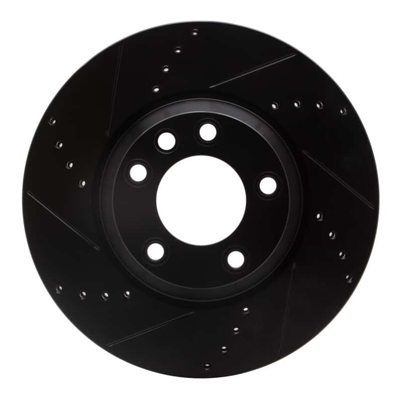 R1 Concepts — R1 03-15 Audi Q7 Right Front Drilled & Slotted Black Brake Rotor
R1 Brake Rotor Drill - view 1