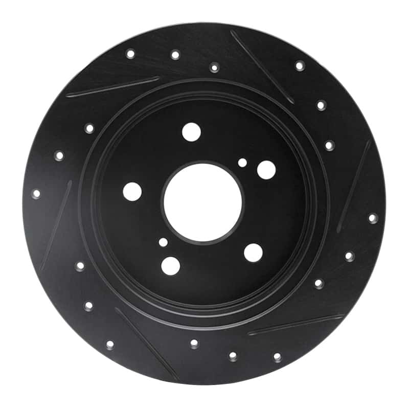 R1 Concepts — R1 2015-2025 Lexus NX200T Rear Left Drilled & Slotted Black Brake Rotor
R1 Brake Rotor Drill - view 5
