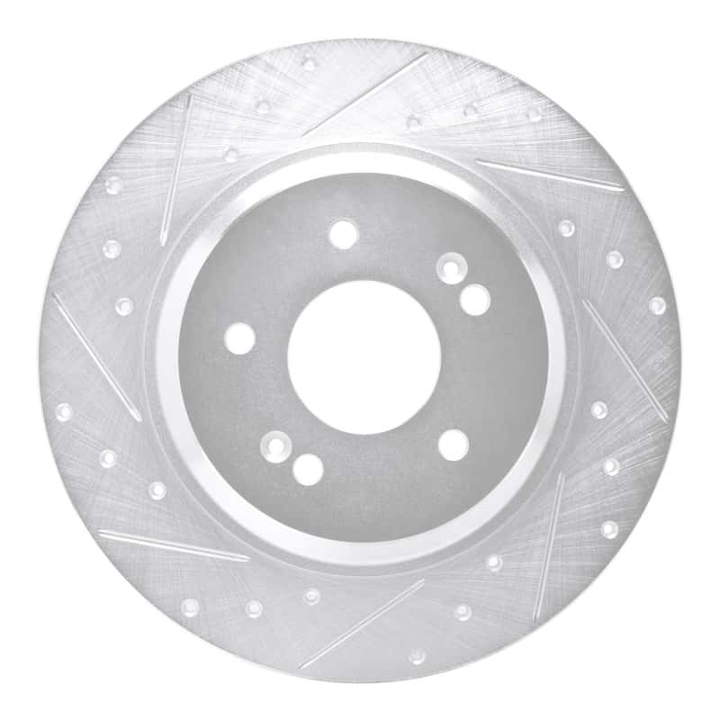 R1 Concepts — R1 21-25 Hyundai SANTA FE Rear Left Drilled & Slotted Silver Brake Rotor
Disc Brake Rotor - view 1
