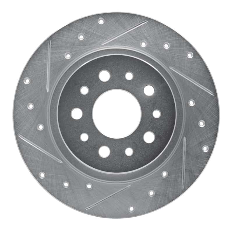 R1 Concepts — R1 14-19 Fiat 500L Rear Left Drilled & Slotted Silver Brake Rotor
R1 Brake Rotor Drill - view 1