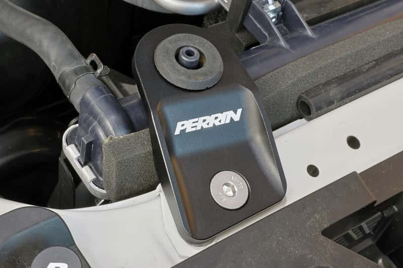 Perrin Performance — PERRIN 15-21 Subaru WRX/STI / 13-17 Crosstrek / 12-16 Impreza Upper Radiator Bracket Set - Black - view 2
