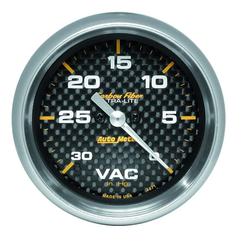 AutoMeter — AutoMeter Gauge Vacuum 2-5/8in. 30Inhg Digital Stepper Motor Carbon Fiber
GA 2.6" VAC STPR CF - view 2