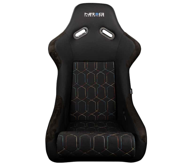 NRG — NRG FRP Bucket Seat (Black w/ Multi Color Geometric Pattern) - Large - view 1