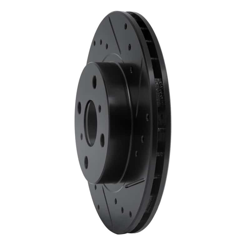 R1 Concepts — R1 87-92 Geo Prizm Front Right Drilled & Slotted Black Brake Rotor
R1 Brake Rotor Drill - view 2