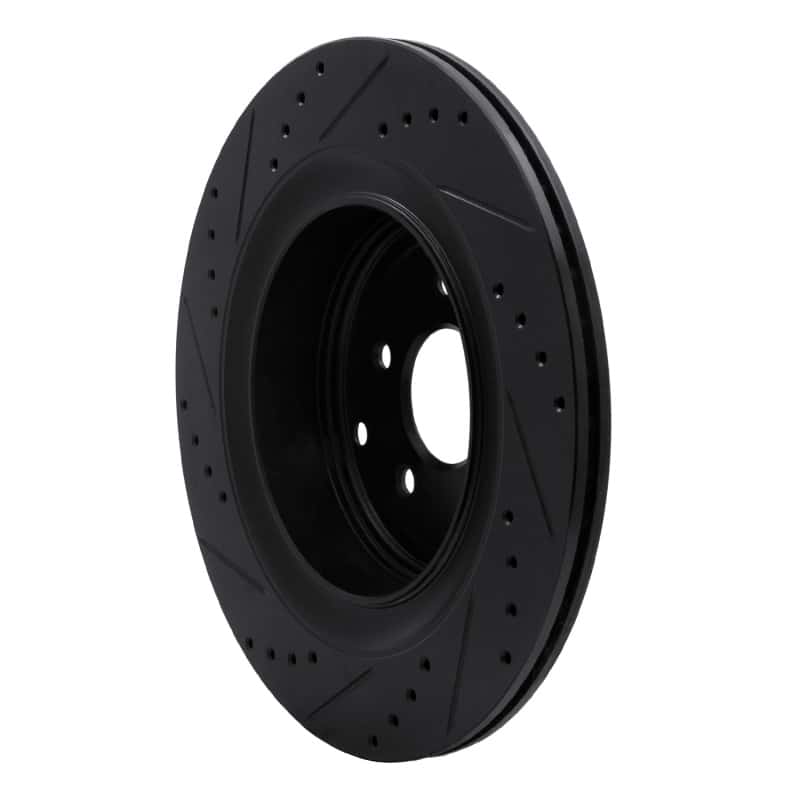 R1 Concepts — R1 09-24 Infiniti Q70L Rear Right Drilled & Slotted Black Brake Rotor
R1 Brake Rotor Drill - view 4