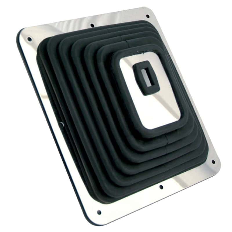 Spectre — Spectre Shift Boot (Large) - Black Rubber w/Chrome Plated Steel Installation Ring - view 1
