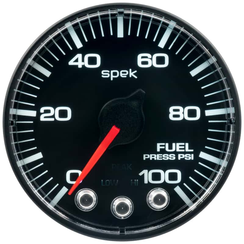 AutoMeter — Autometer Spek-Pro Gauge Fuel Press 2 1/16in 100psi Stepper Motor W/Peak & Warn Blk/Blk
GA 2" FP 100 BFB SPK - view 2