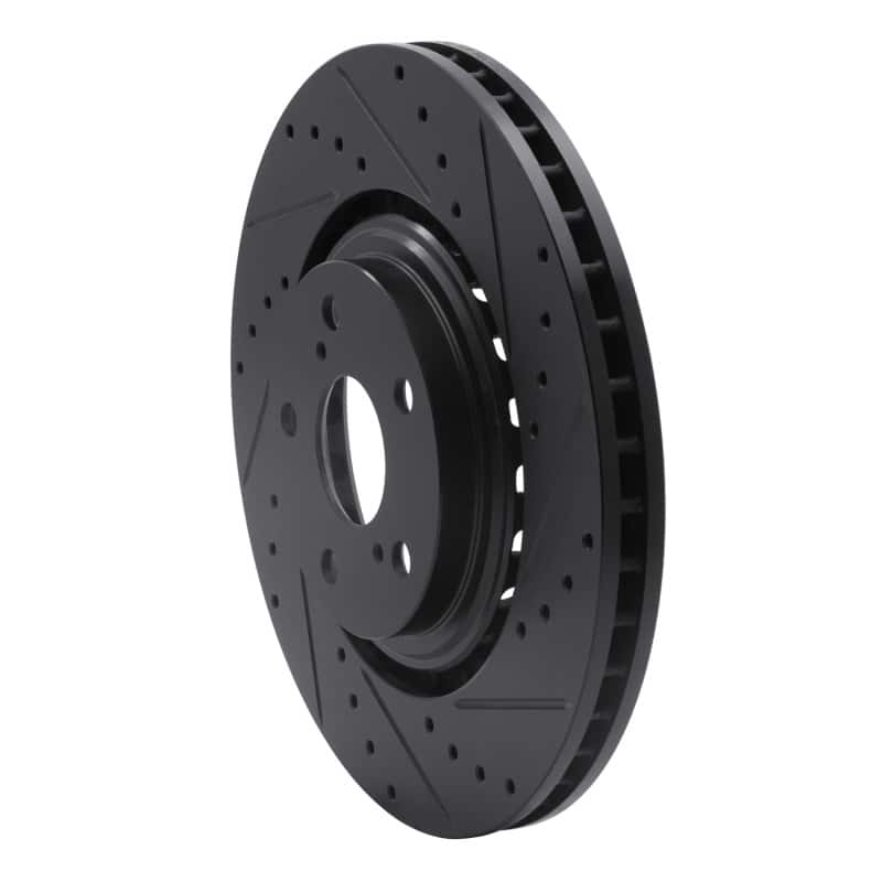 R1 Concepts — R1 08-21 Lexus RX350 Front Right Drilled & Slotted Black Brake Rotor
R1 Brake Rotor Drill - view 2
