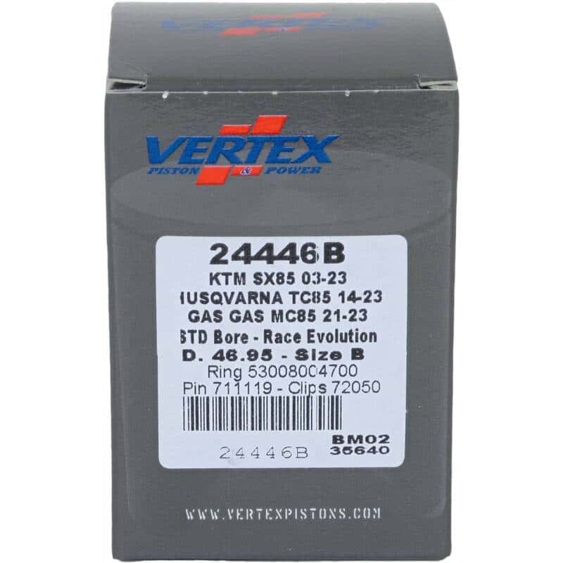 Vertex Pistons — Vertex Piston 03-24 KTM 85 SX 85cc Cast Race Evolution Piston Kit - view 4