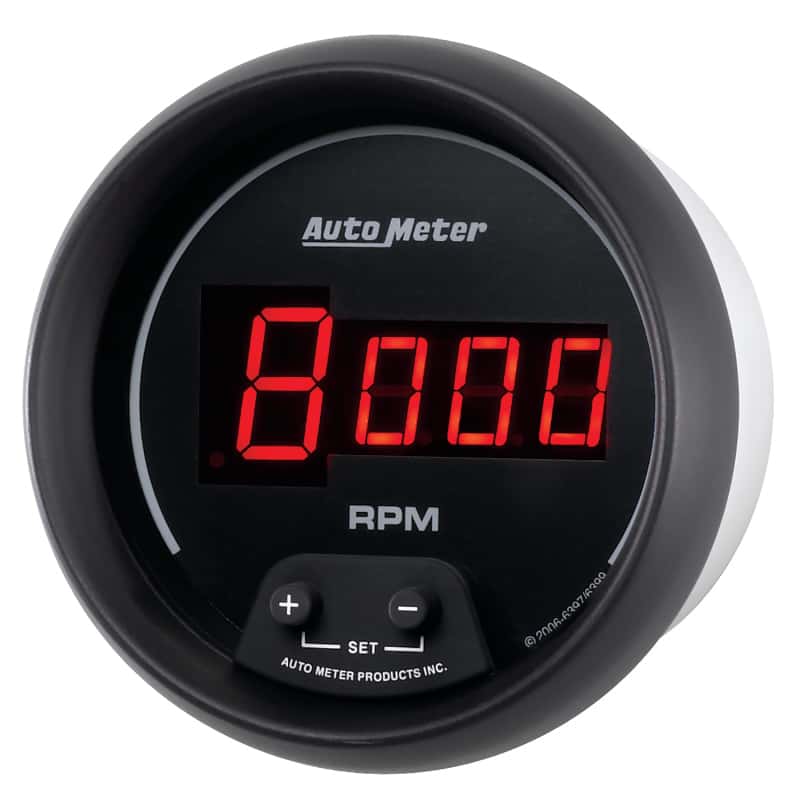 AutoMeter — AutoMeter Gauge Tach 3-3/8in. 10K RPM In-Dash Digital Black Dial W/ Red Led
3-3/8" TACH, 10,000 - view 3