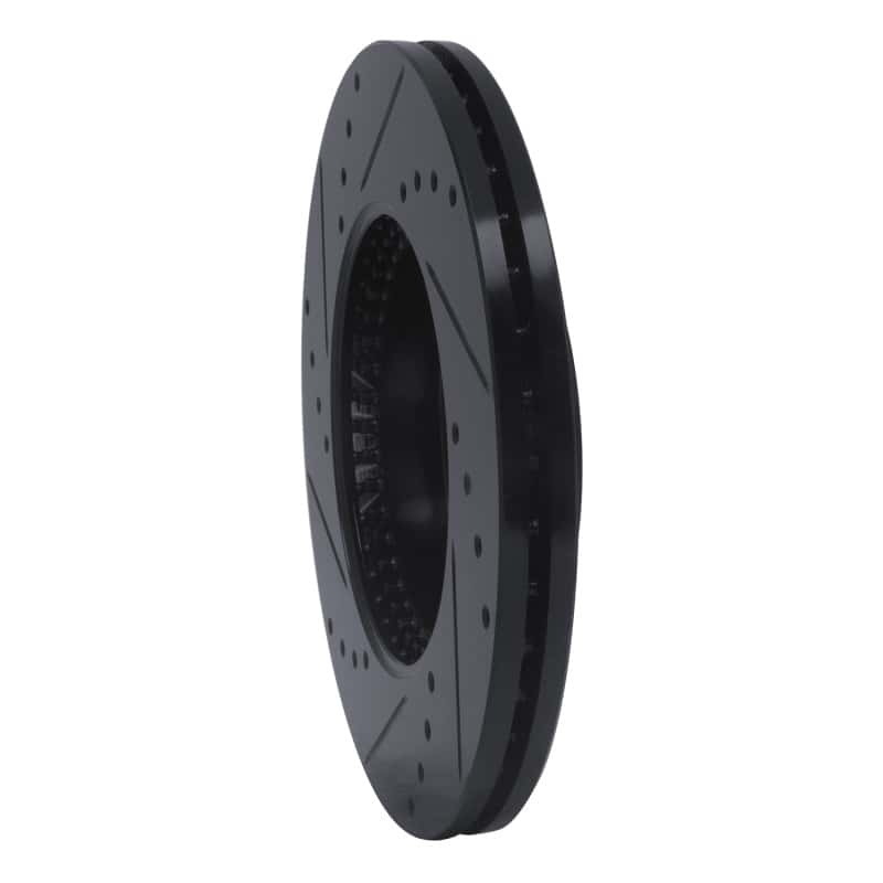 R1 Concepts — R1 03-05 Mazda 6 Front Right Drilled & Slotted Black Brake Rotor
R1 Brake Rotor Drill - view 4