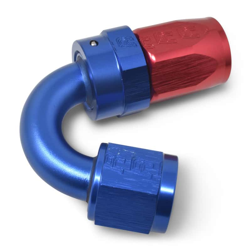 Russell — Russell Performance -12 AN Red/Blue 150 Degree Full Flow Swivel Hose End (With 1-1/8in Radius)
Hose Fitting - view 6