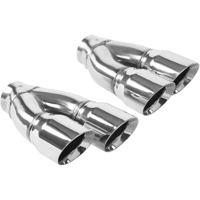 Magnaflow — MagnaFlow Tip Stainless Double Wall Round Dual Outlet Polish 3in DIA 2.25in Inlet 9.75in Len (qty 2)
Stainless Steel
Exhaust Tip - view 2