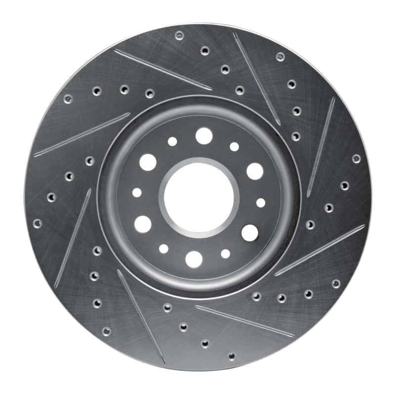 R1 Concepts — R1 2017-2025 Buick Enclave Front Left Drilled & Slotted Silver Brake Rotor
R1 Brake Rotor Drill - view 5