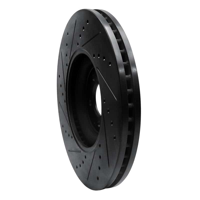 R1 Concepts — R1 10-24 Jaguar XKR Front Right Drilled & Slotted Black Brake Rotor
R1 Brake Rotor Drill - view 4