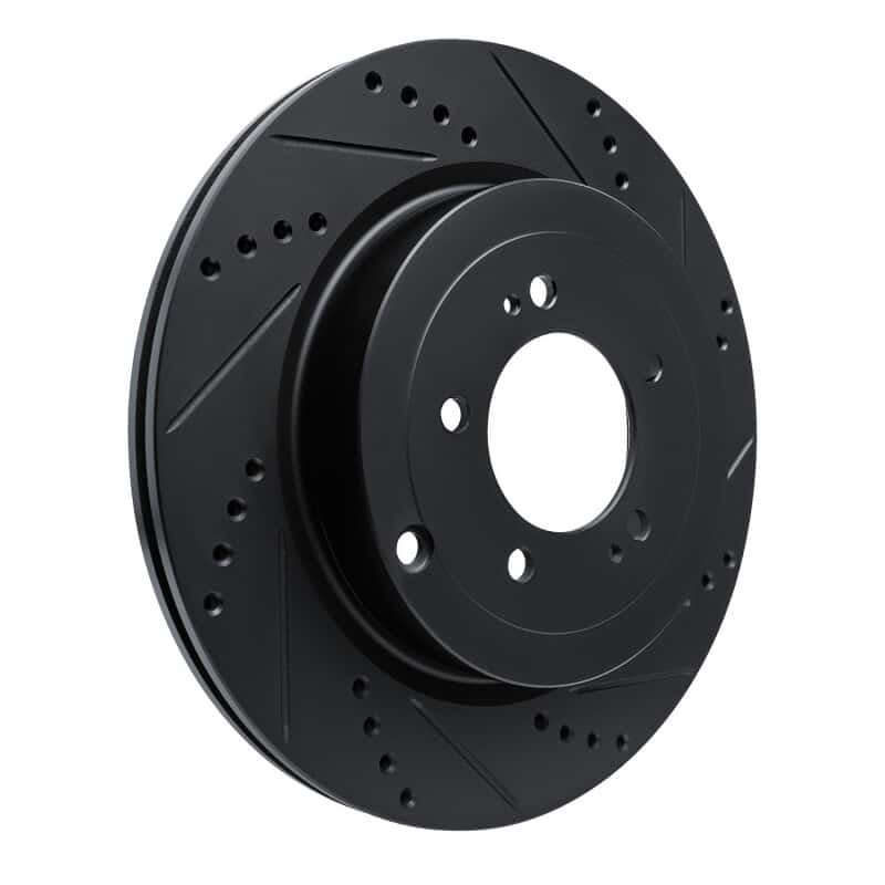 R1 Concepts — R1 08-15 Mitsubishi Lancer Rear Right Drilled & Slotted Black Brake Rotor
R1 Brake Rotor Drill - view 2