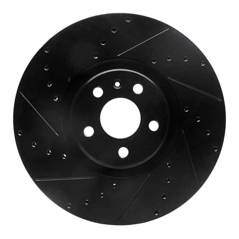 R1 Concepts — R1 16-26 Polestar Polestar 2 Front Left Drilled & Slotted Black Brake Rotor
R1 Brake Rotor Drill - view 1