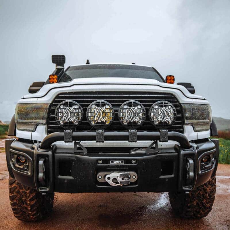 KC HiLiTES — KC HiLiTES SlimLite 8in. LED Stone Guard - Black - view 4